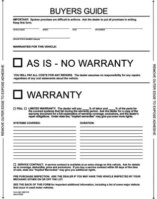 as-is-no-warranty - Don Baker RV Inspections