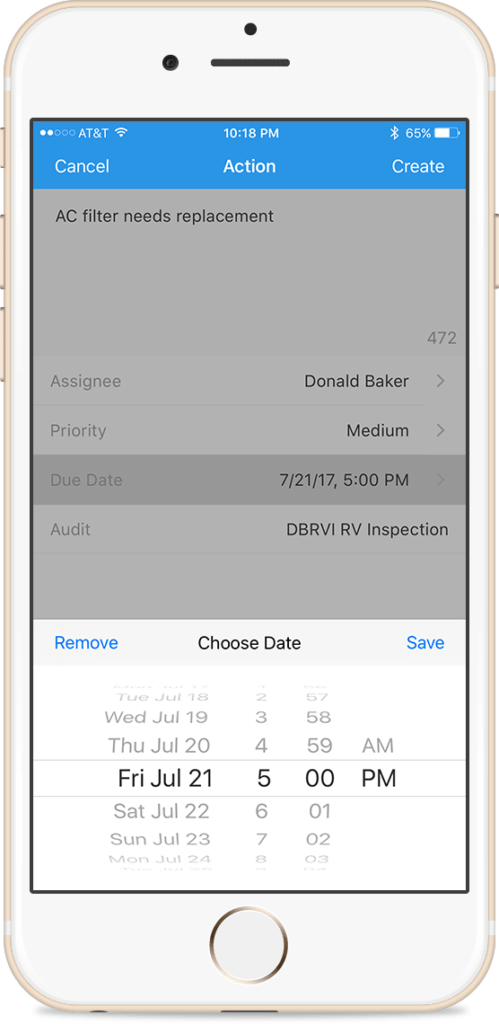 RV-Inspector-Pro-Add-Action-on-iPhone
